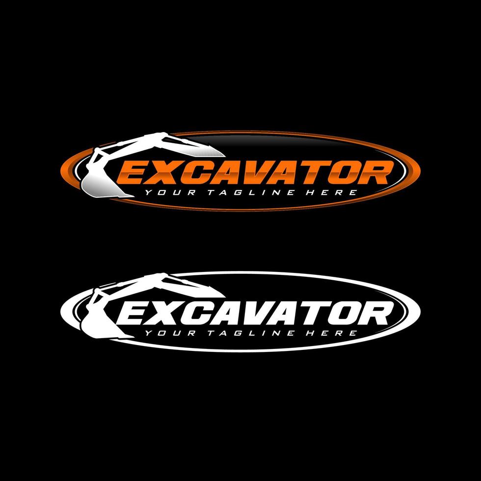 excavator logo template vector