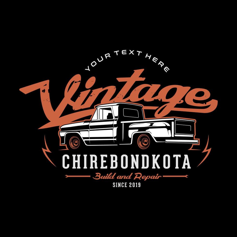 vintage car  logo template vector