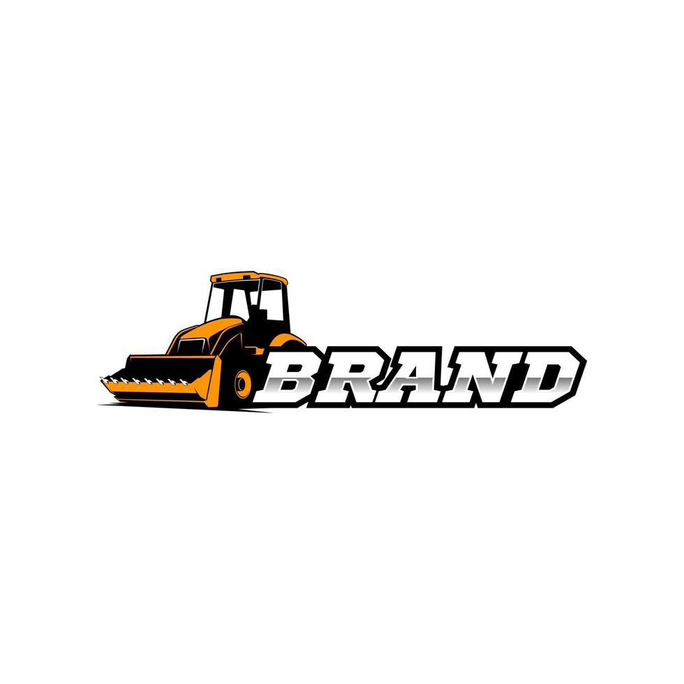 bulldozer logo template vector