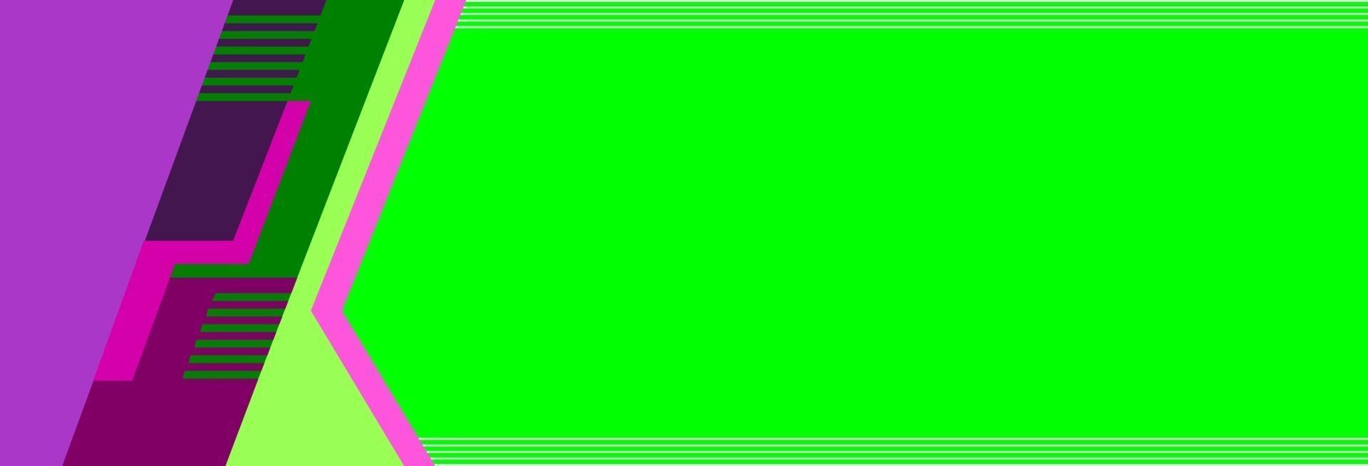 green banner with purple strip ornament vector