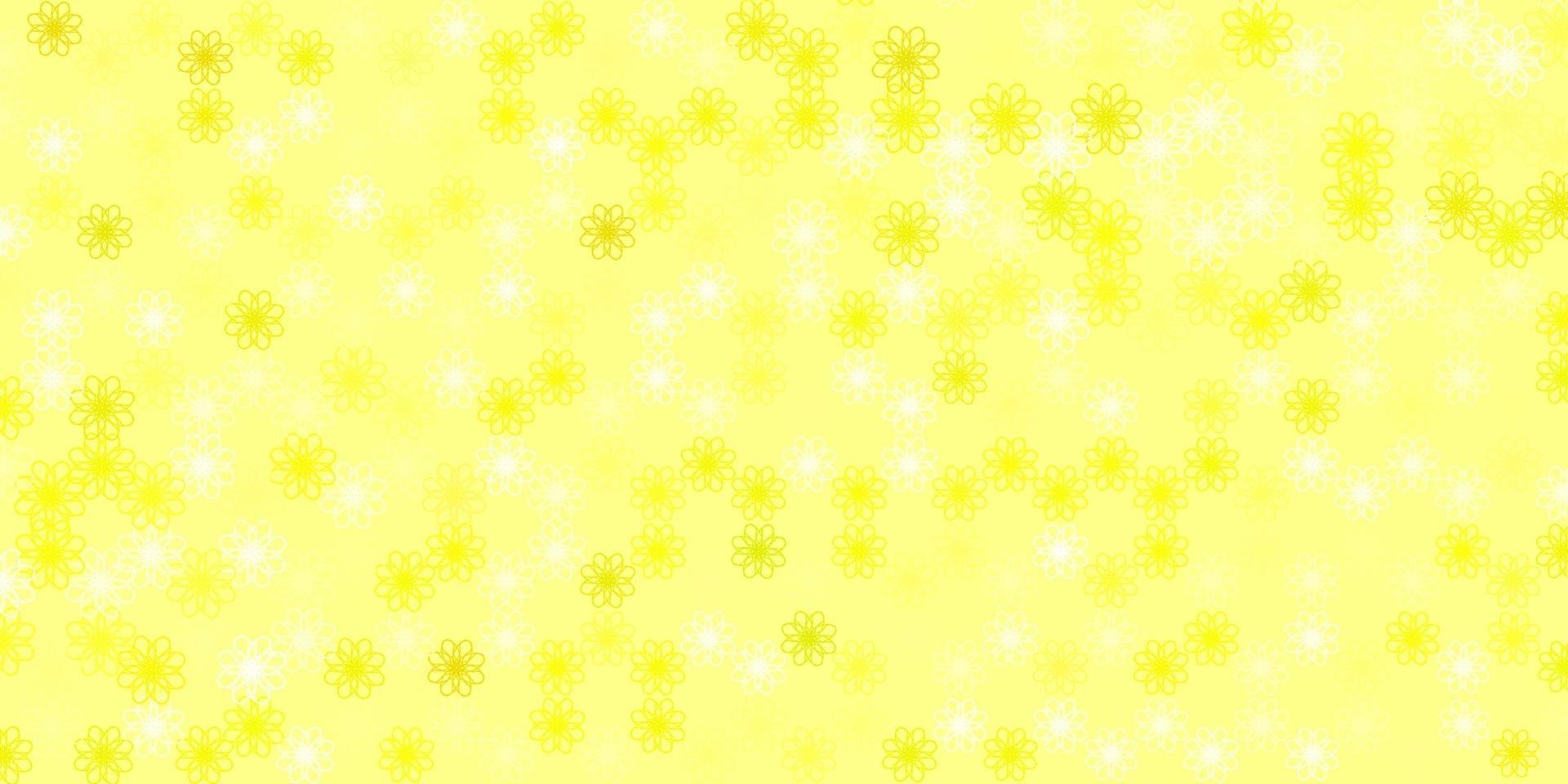 plantilla de vector amarillo claro con líneas curvas.