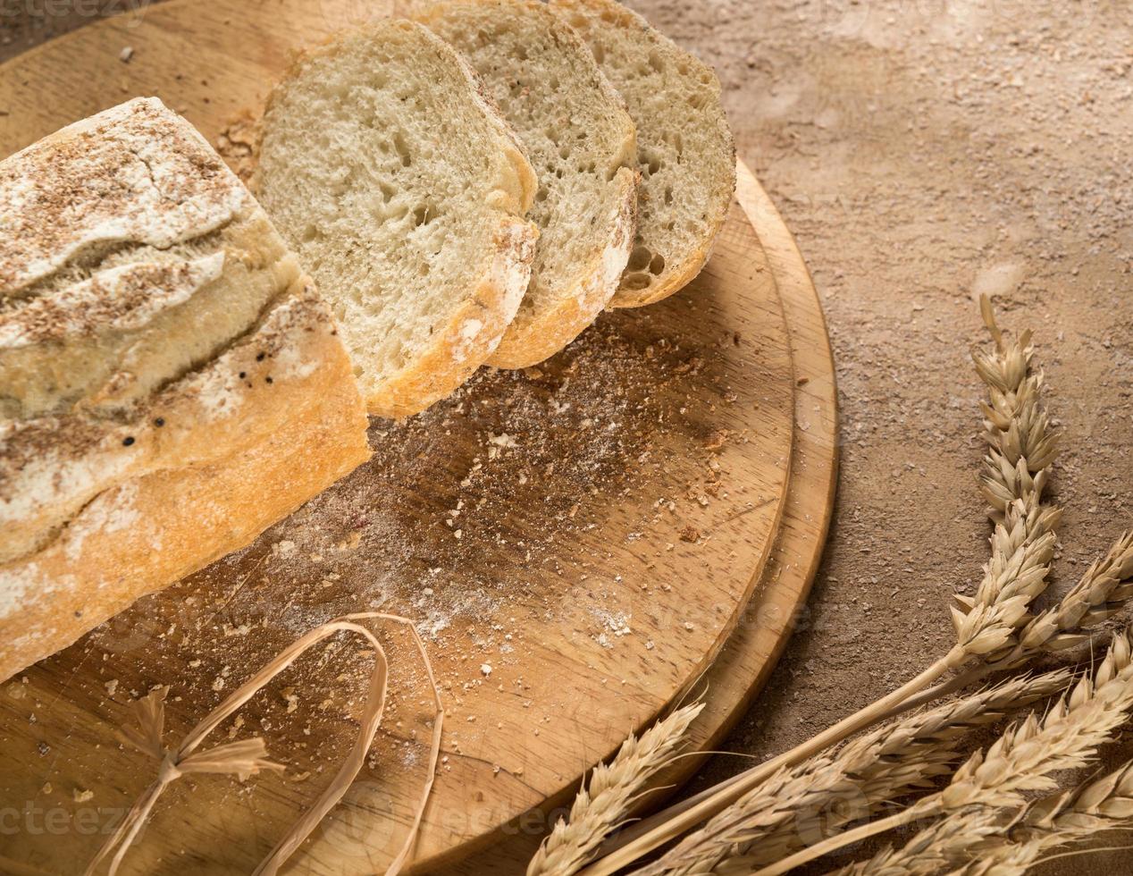 loaf of bread top view photo