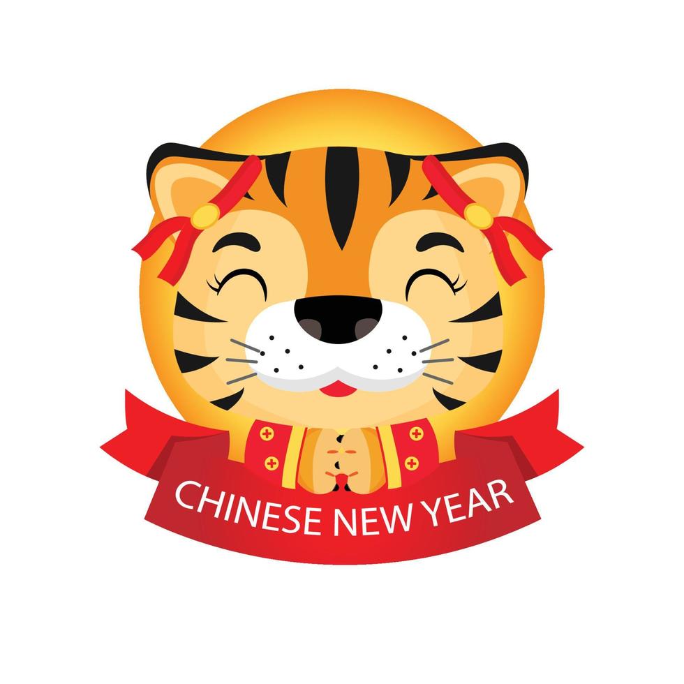 Chinese new year 2022, year of the tiger. vector