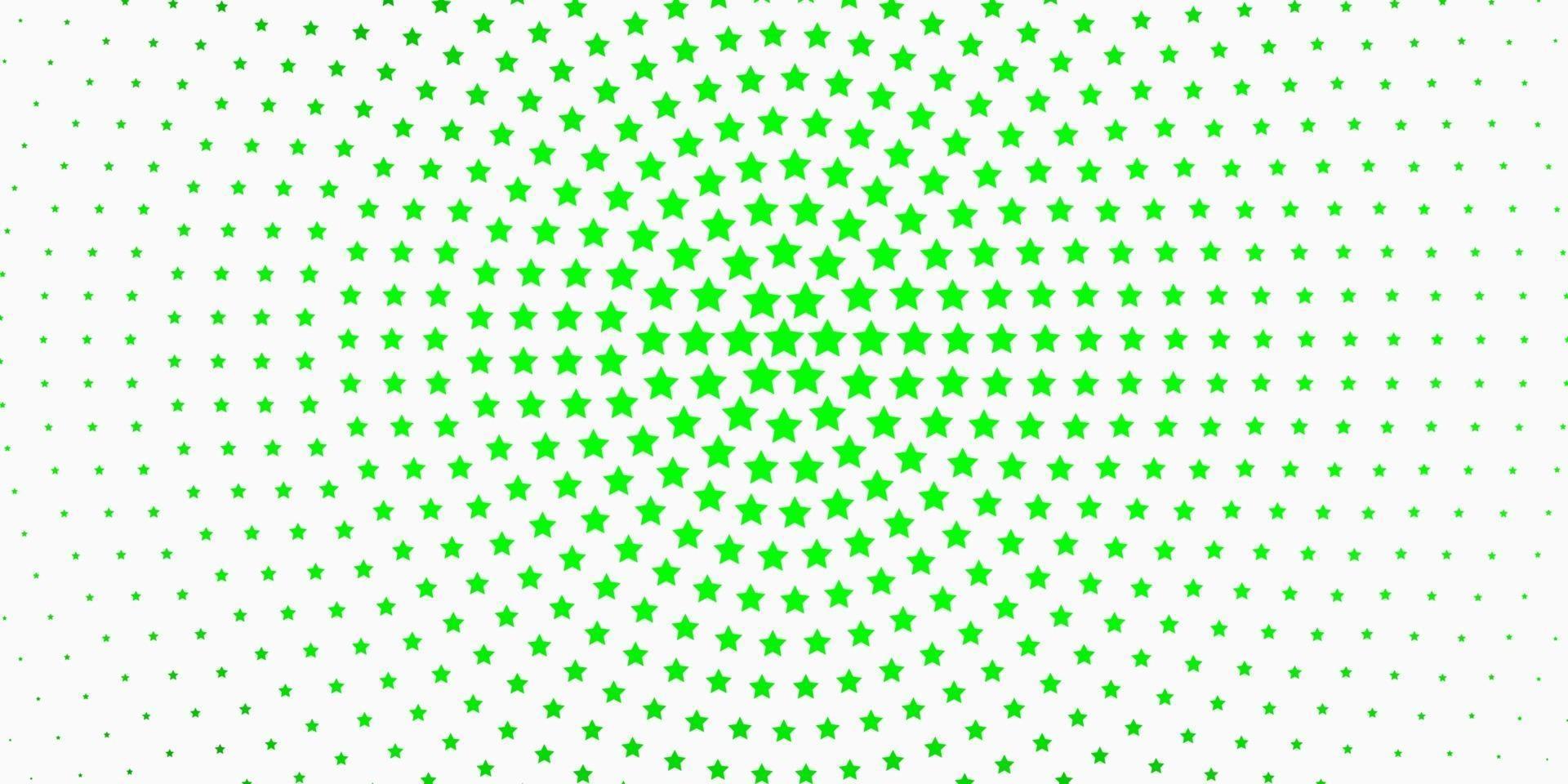 diseño de vector verde claro con estrellas brillantes.