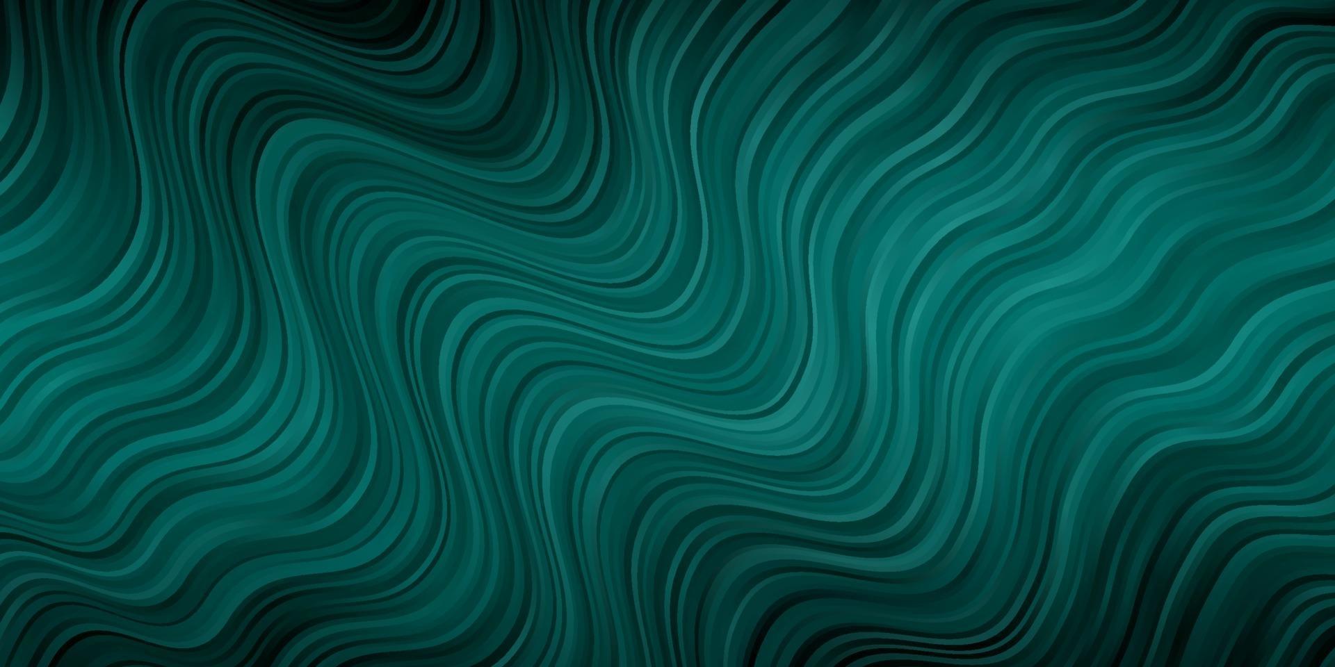 Dark Green vector backdrop with curves.