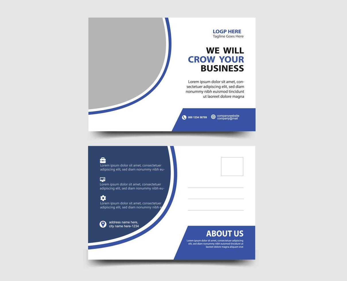 Modern and creative business post card vector