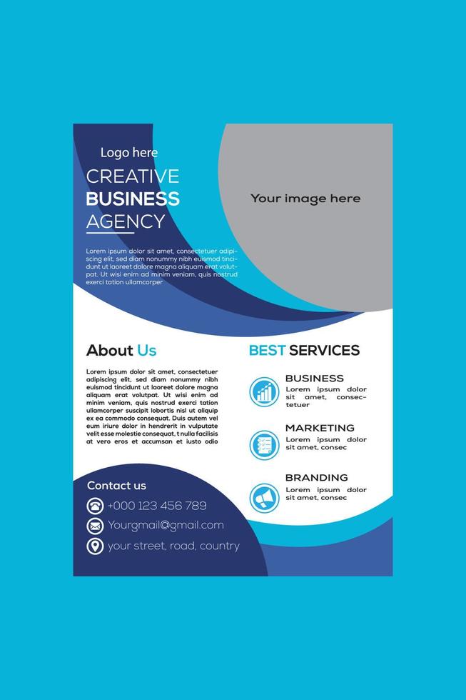 print ready flyer design vector