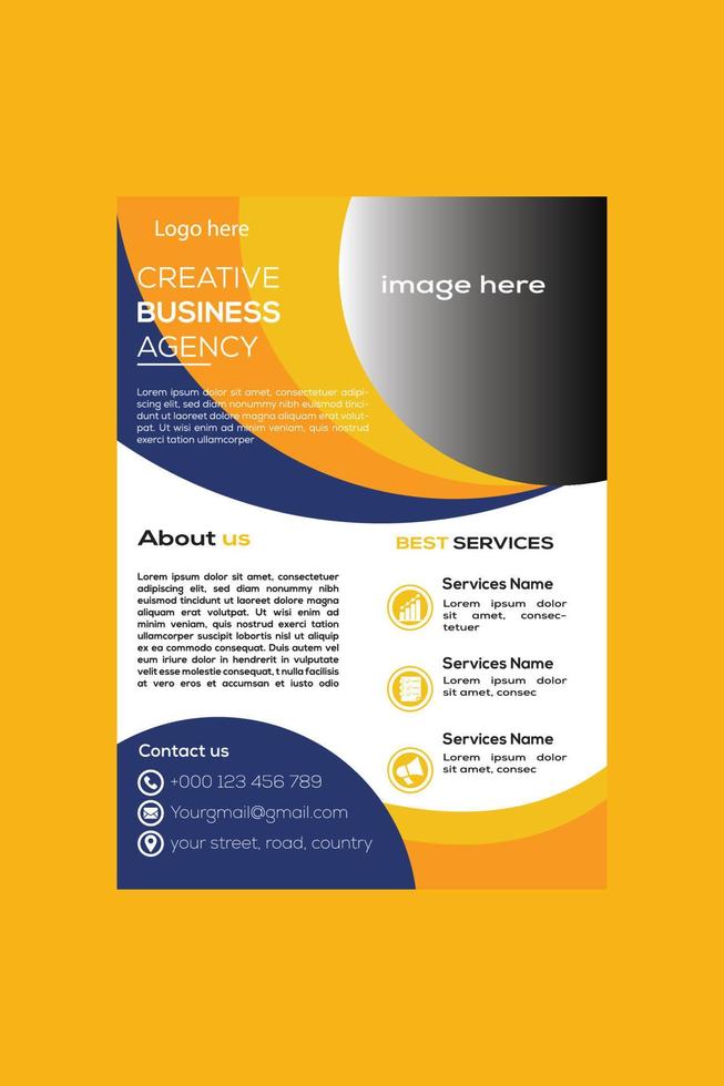 Corporate flyer design vector
