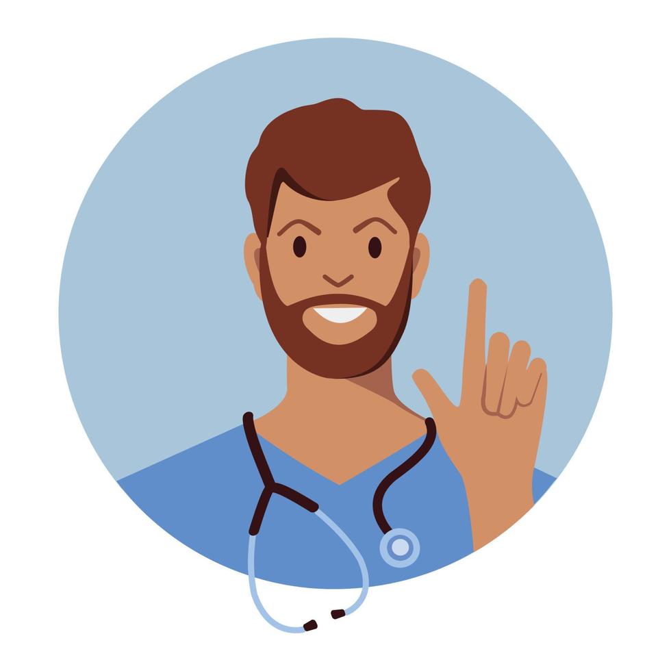 doctor consultan, medical worker icon vector