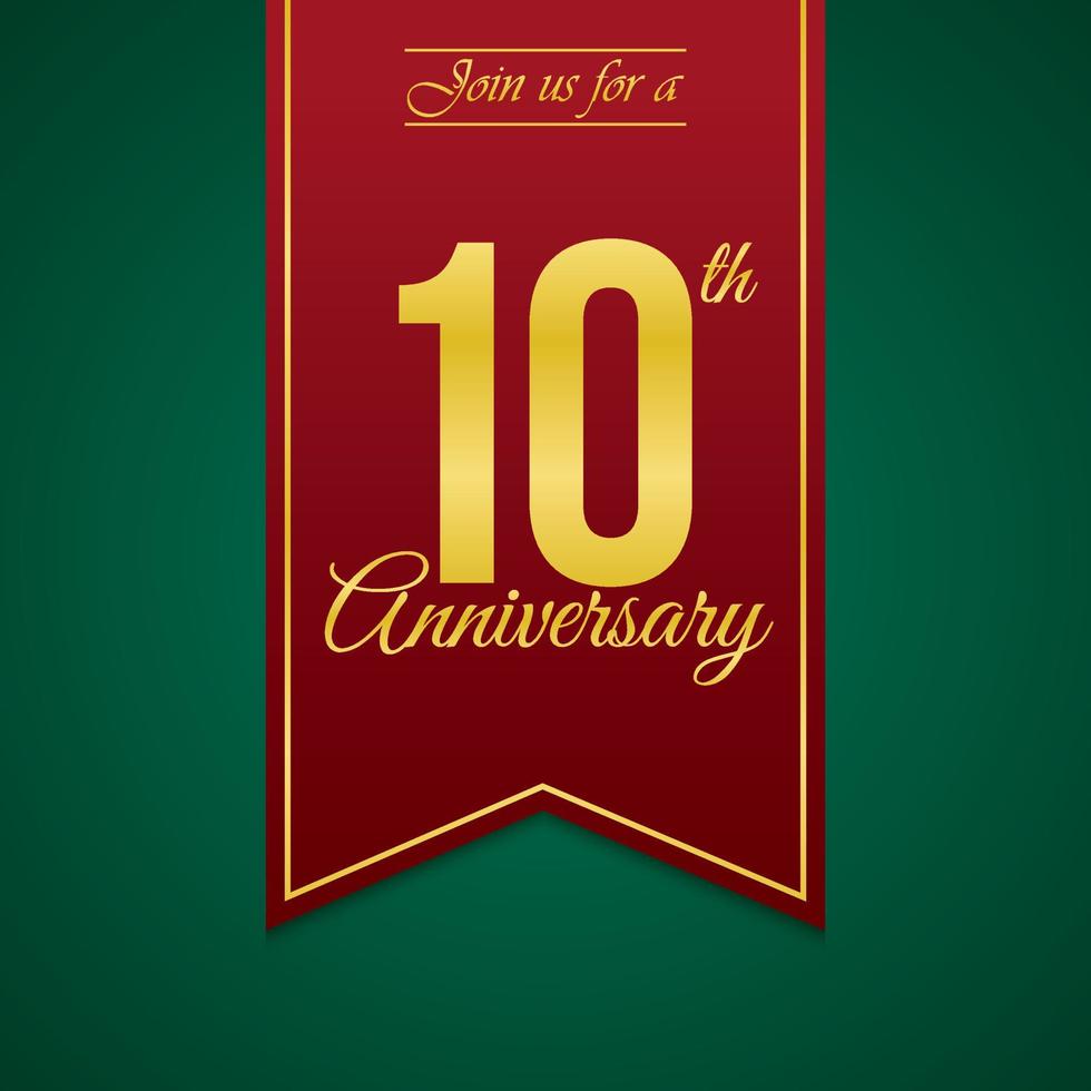 Anniversary design template. Vector Illustration