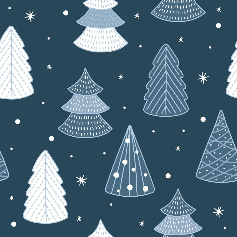 Christmas and Happy New Year seamless pattern with Christmas decorations. vector