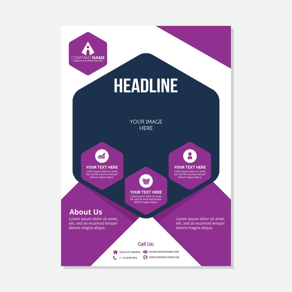 Vector of Flyer Design Template.