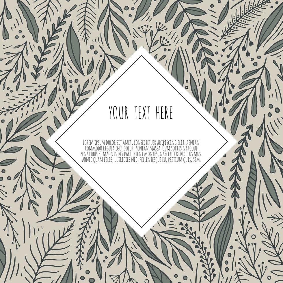 Vector floral design card. Floral background for cover, fabric, interior decor.