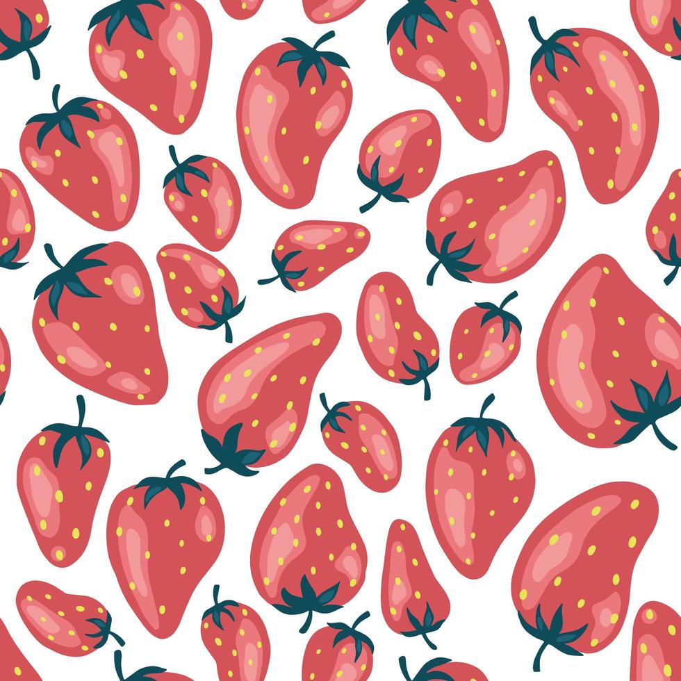 Strawberries seamless pattern background. Strawberry pattern. vector