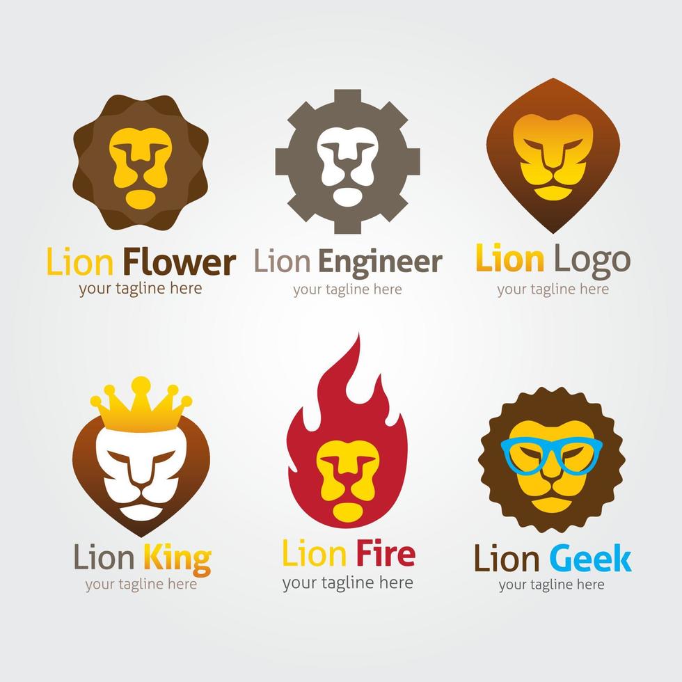 Lion Logo Vector Design Illustration