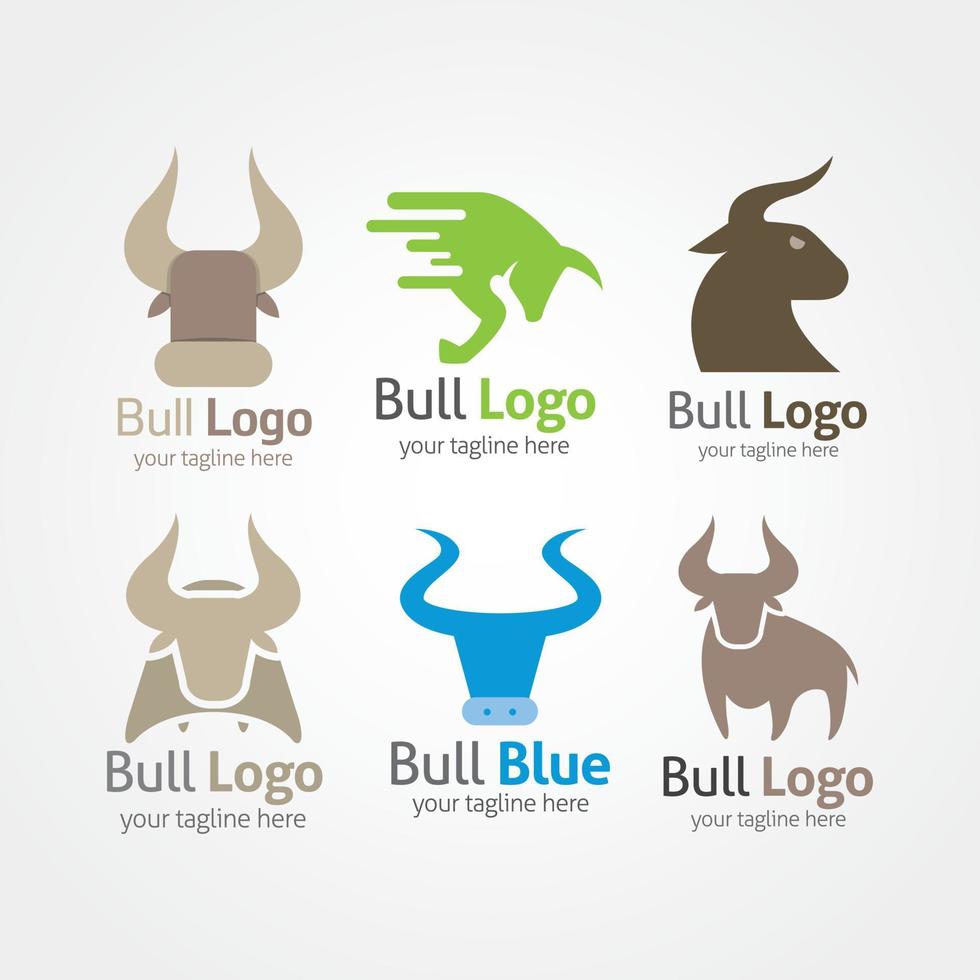 plantilla de diseño de logotipo de toro. ilustración vectorial vector