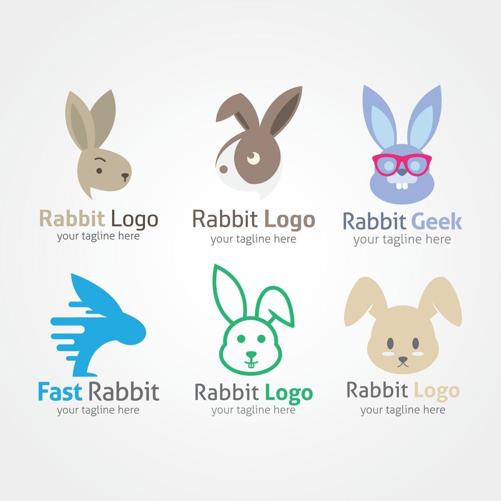 Rabbit logo design template. Vector Illustration