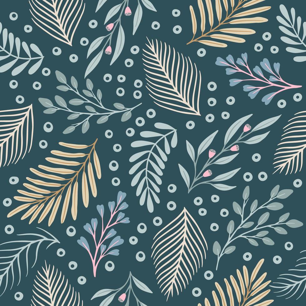 Garden flower, plants ,botanical ,seamless pattern vector design for cover, fabric, interior decor. Cute pattern with plant branch.