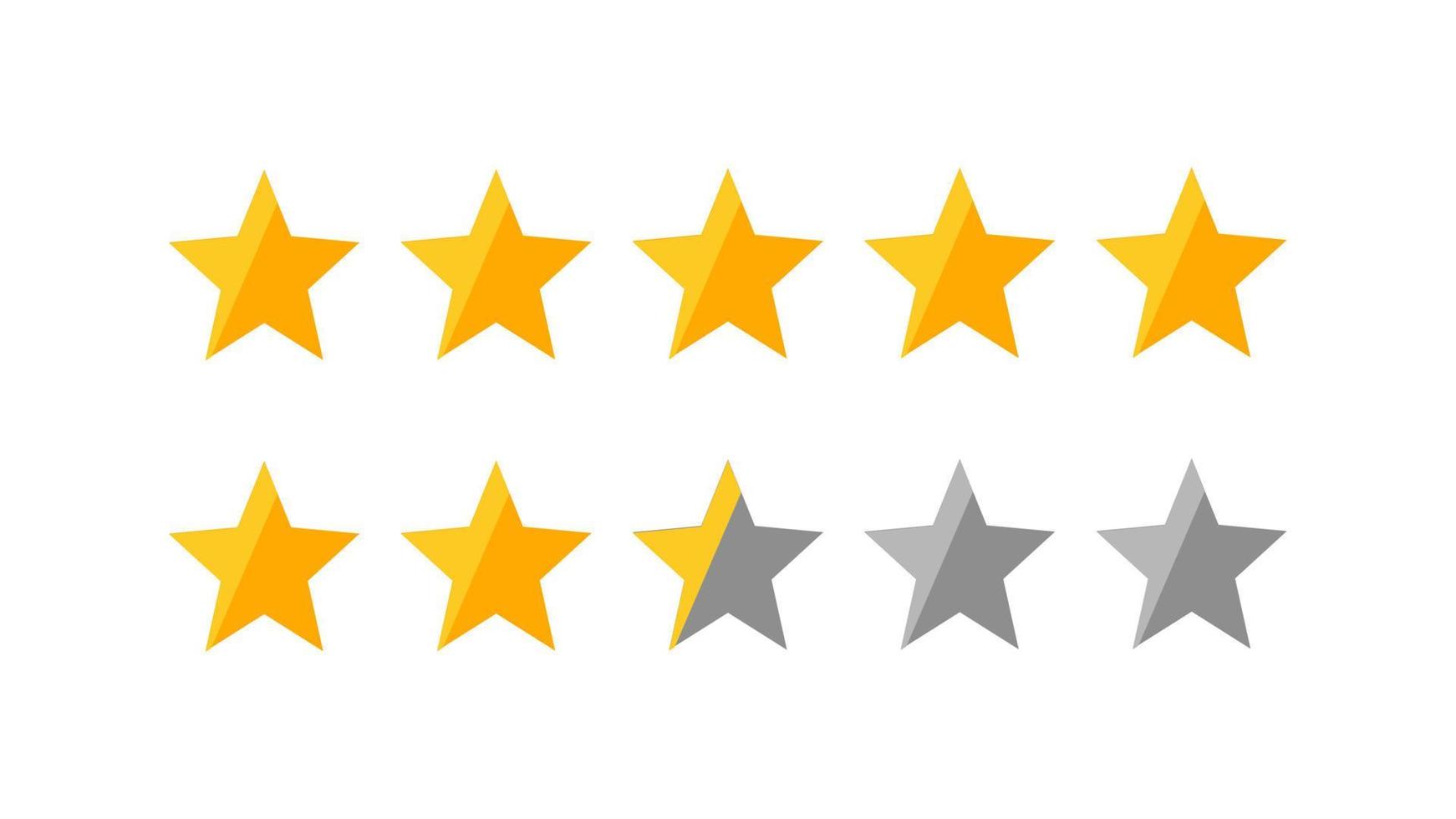 star illustration vector for customer satisfaction review rate