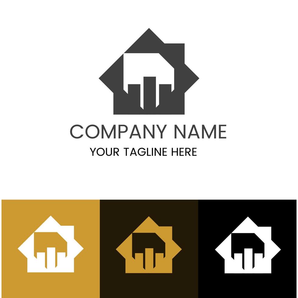 real estate and residential property company logo. with a simple and modern logo concept vector