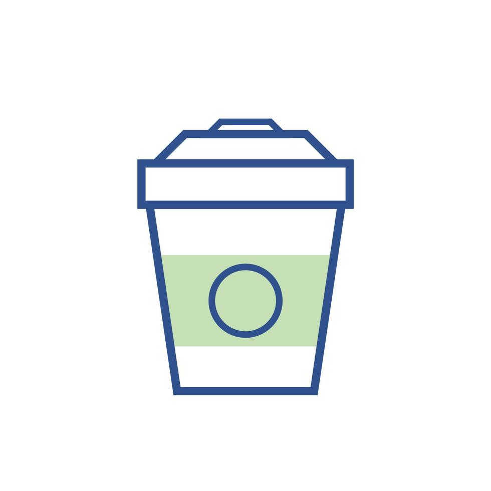 coffee cup vector color line icon. for info graphics, websites, mobile and print media