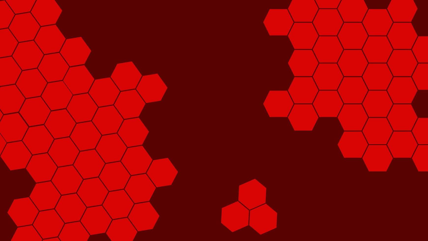 Abstract dark red hexagon pattern on red background technology style. Modern futuristic honeycomb concept vector