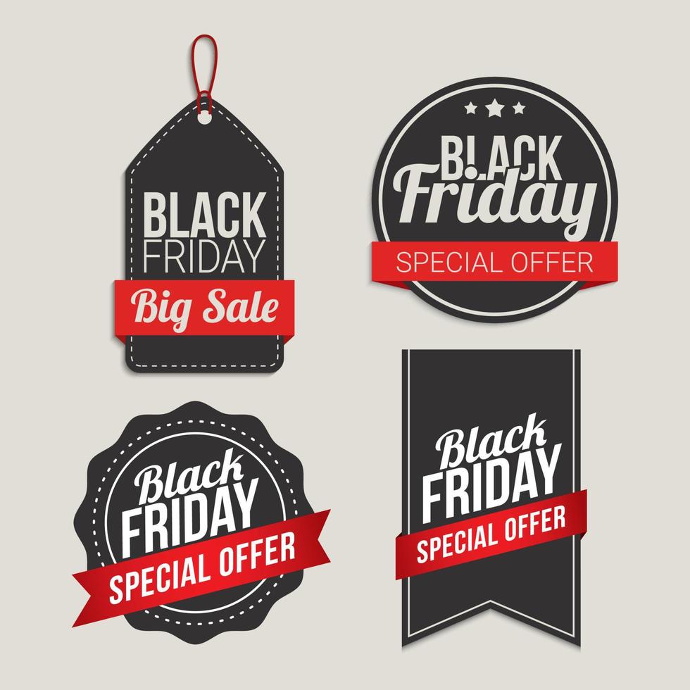 Black Friday Sale Banner Template. Vector Illustration Free Vector