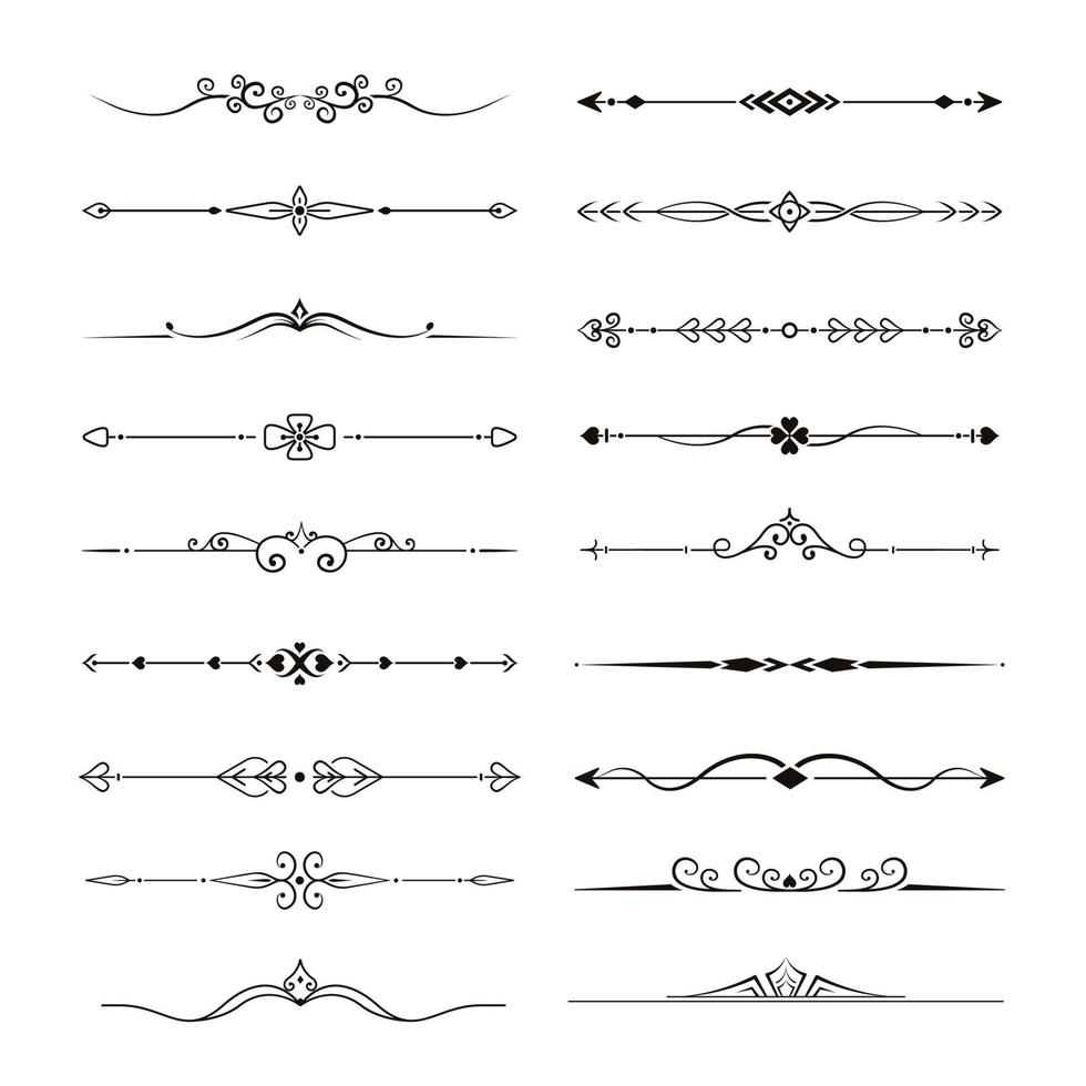 divisores de página decorativos vintage vector