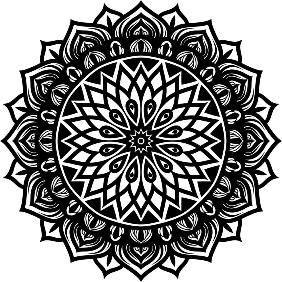 decoración de ornamento redondo de mandala vector