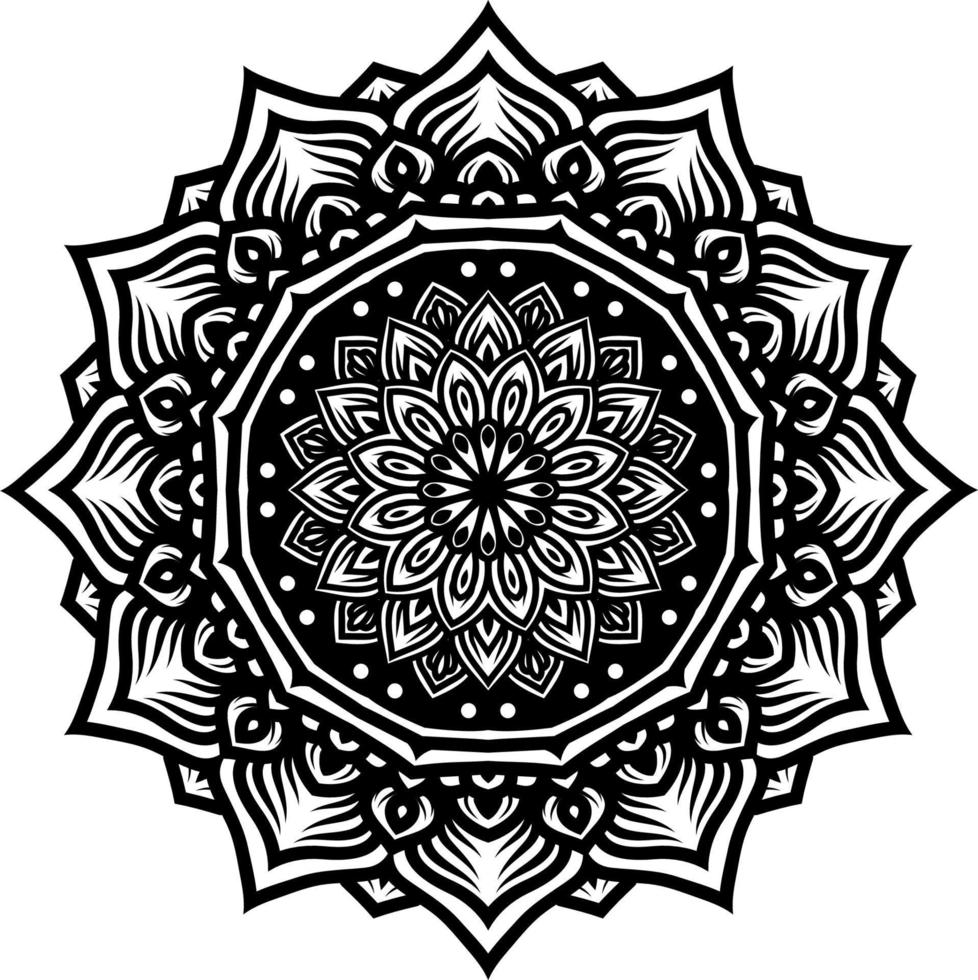 decoración de ornamento redondo de mandala vector