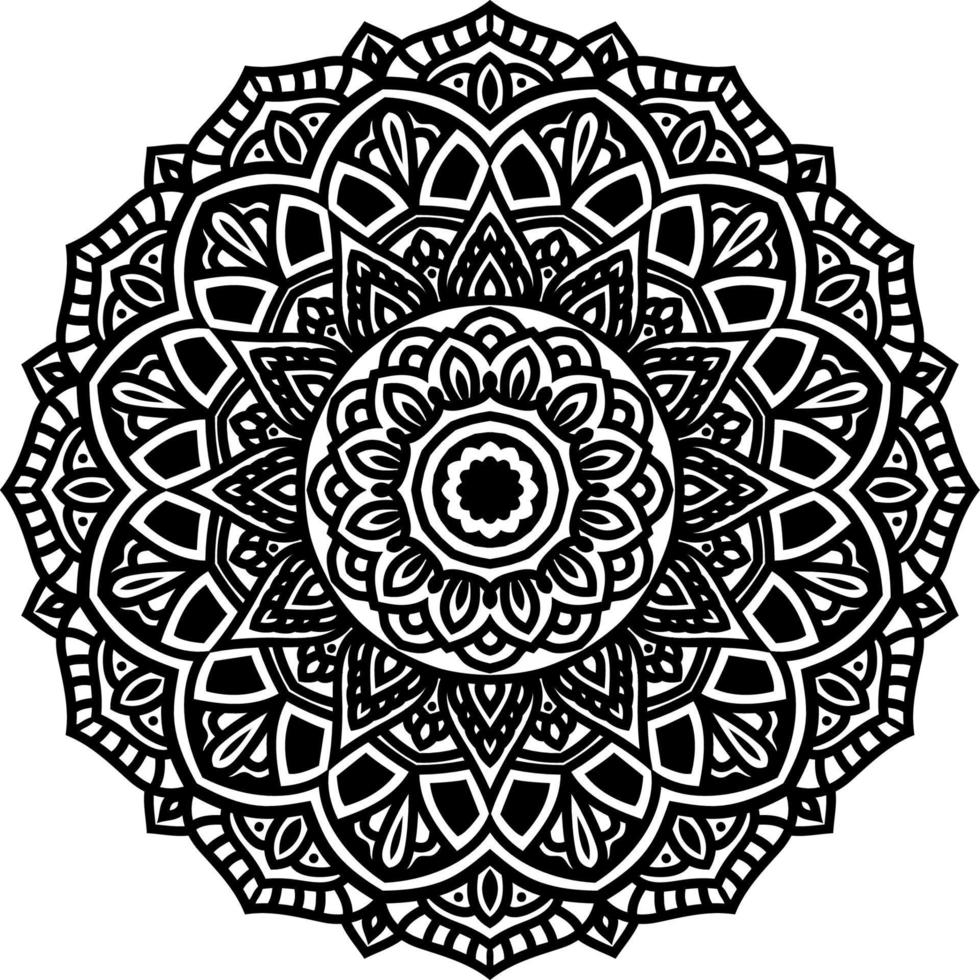 decoración de ornamento redondo de mandala vector