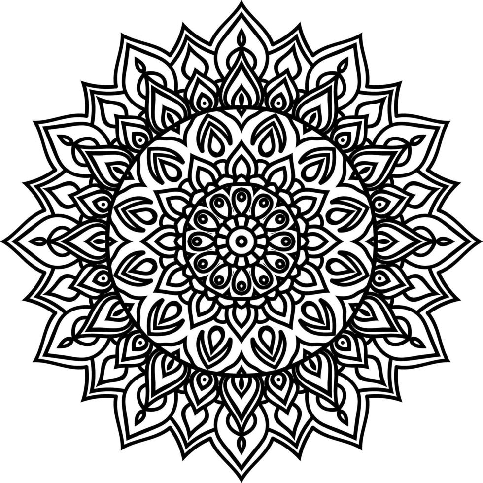 mandala round ornament decoration vector