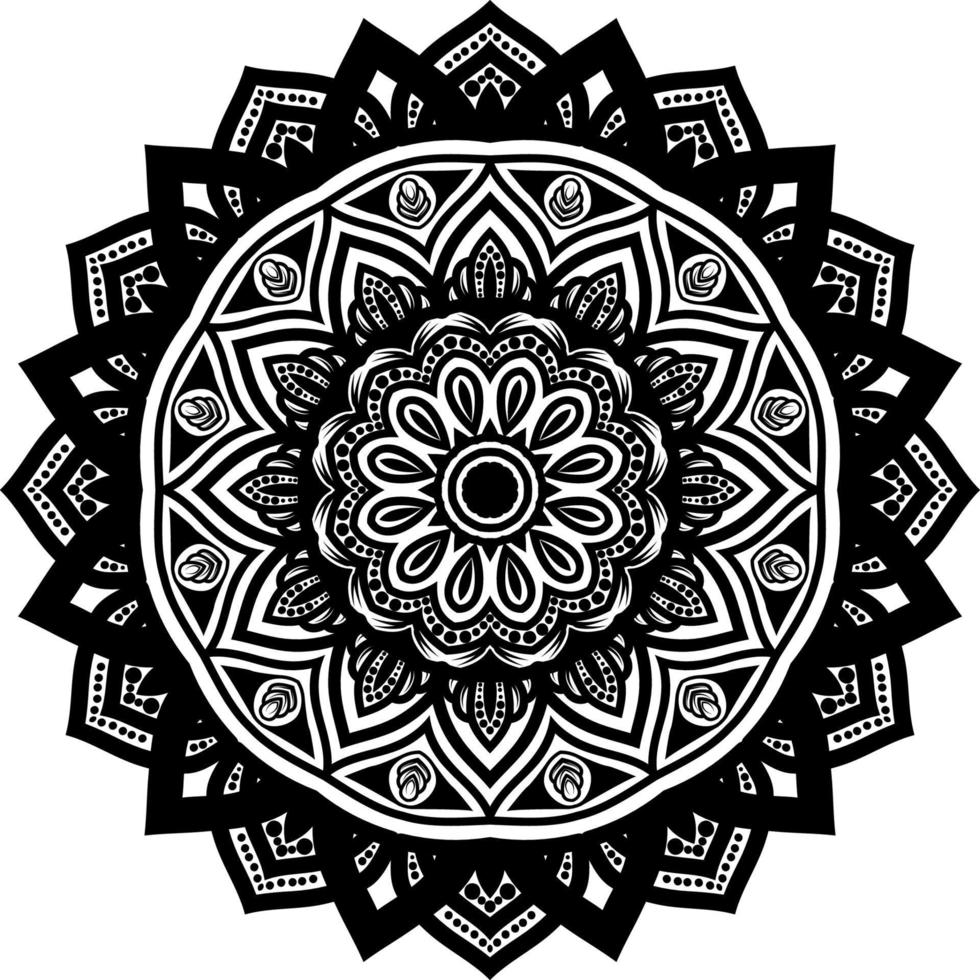 decoración de ornamento redondo de mandala vector