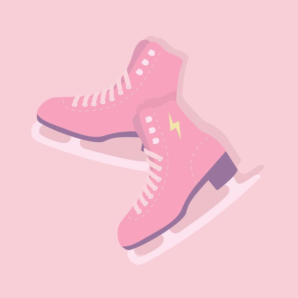 vector de patines de hielo de mujer