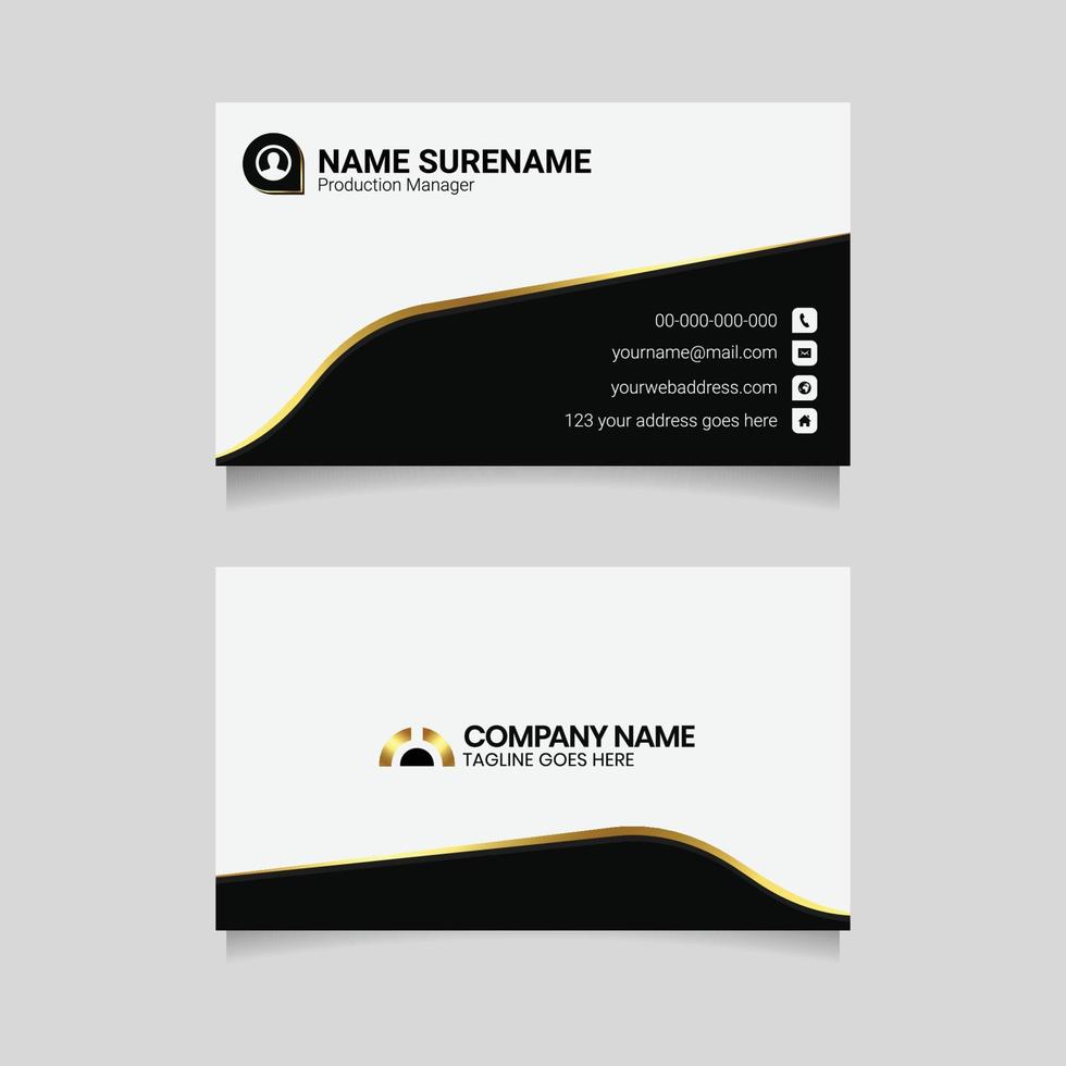 White Luxury Attractive Business Card Design Template vector