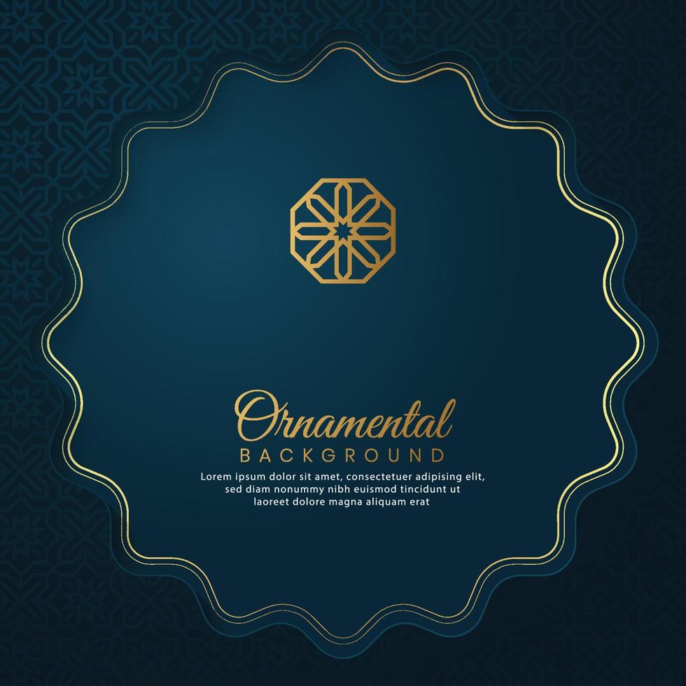 Ramadan Kareem, Islamic Arabic Blue Background vector