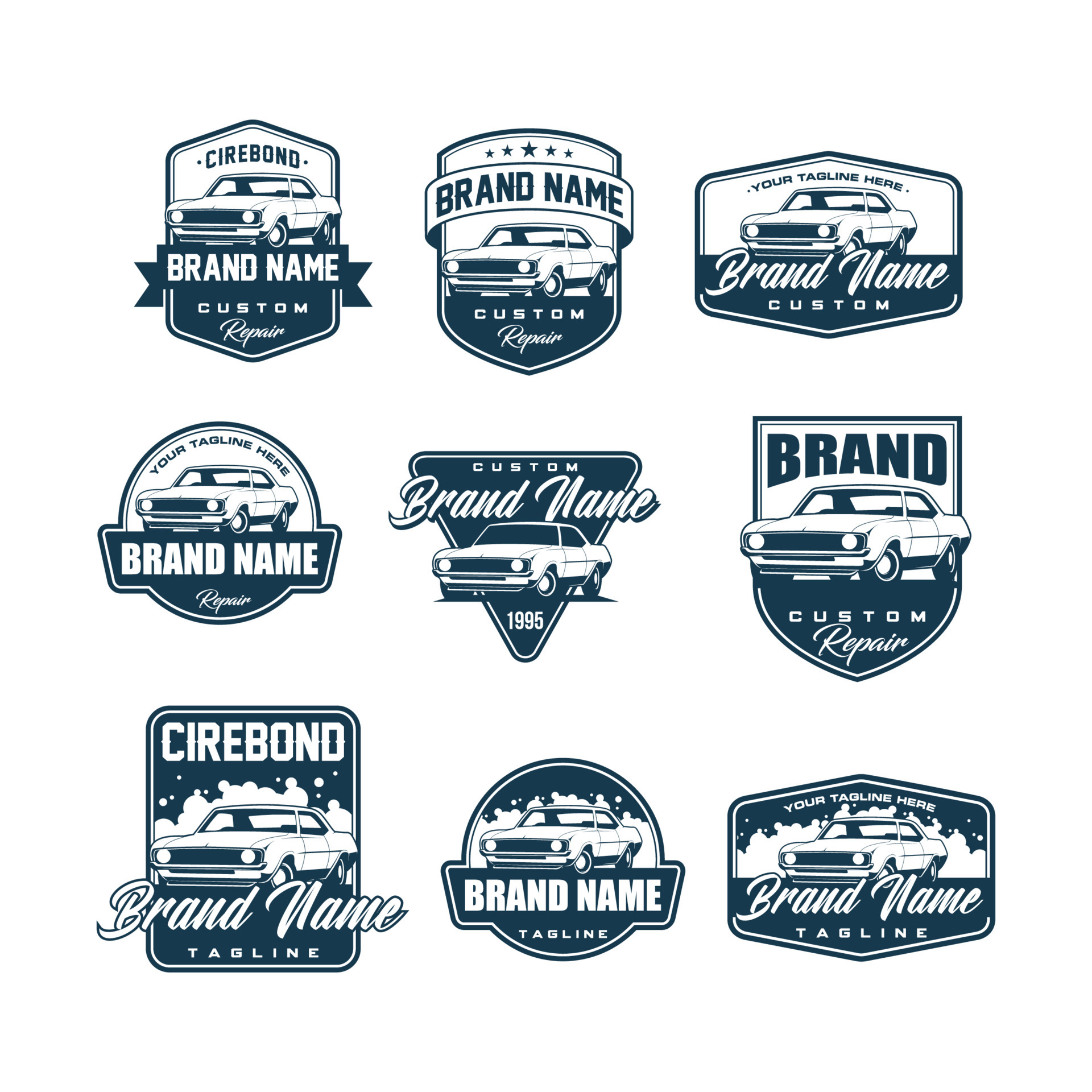 classic car logo template 5276673 Vector Art at Vecteezy