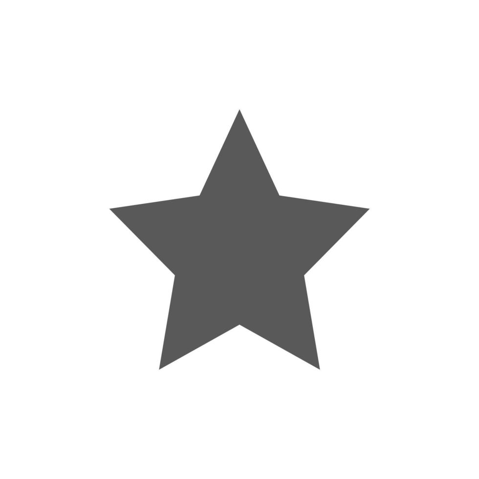 estrella de icono de vector sobre fondo blanco