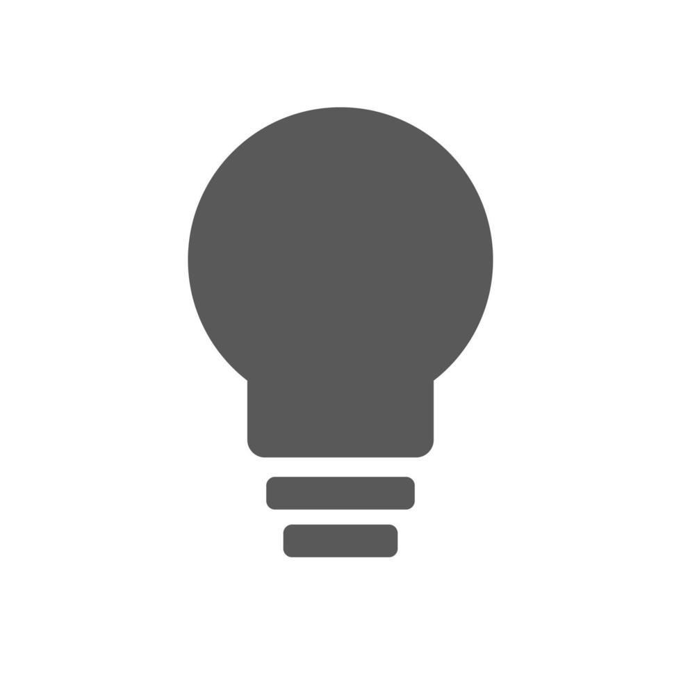 vector light bulb icon on white background. illustration
