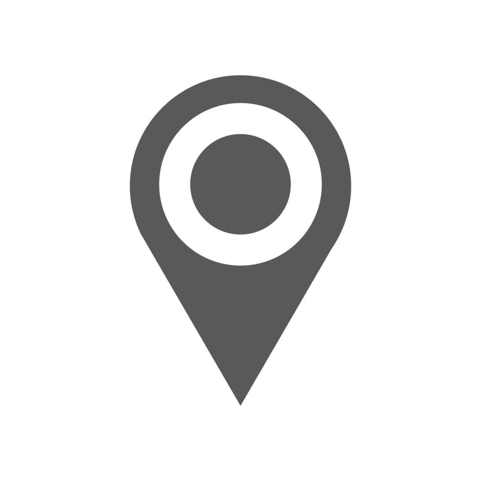 vector icon check point location on white background