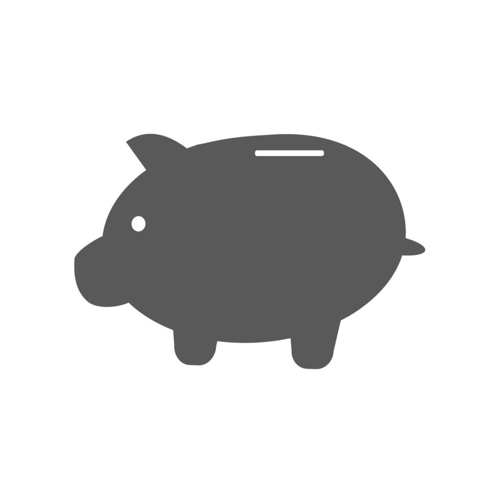 vector icon piggy bank on white background