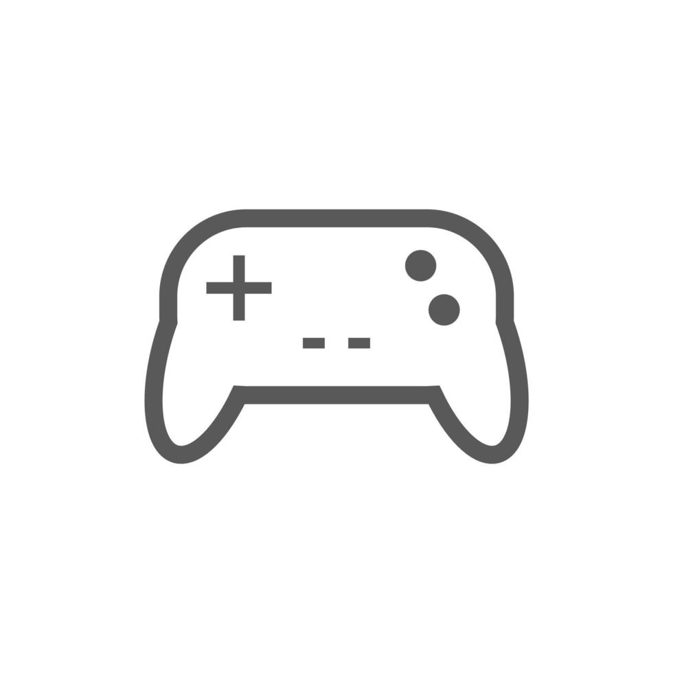 vector joystick game console icon on white background.