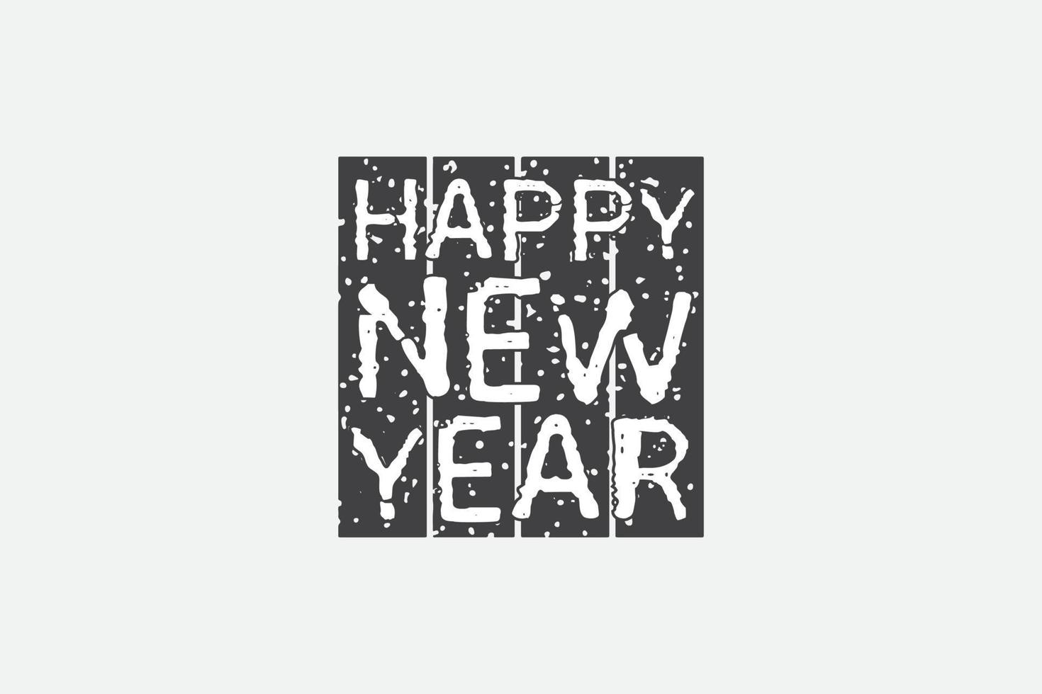 feliz año nuevo diseño de tipografía vector