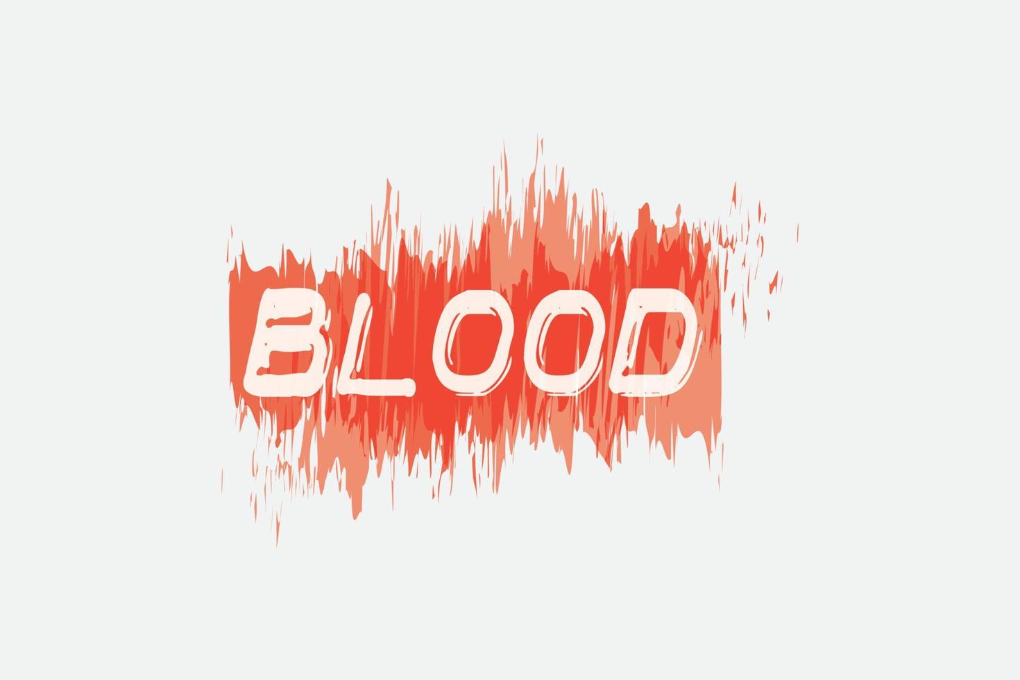 diseño de tipografía de sangre vector