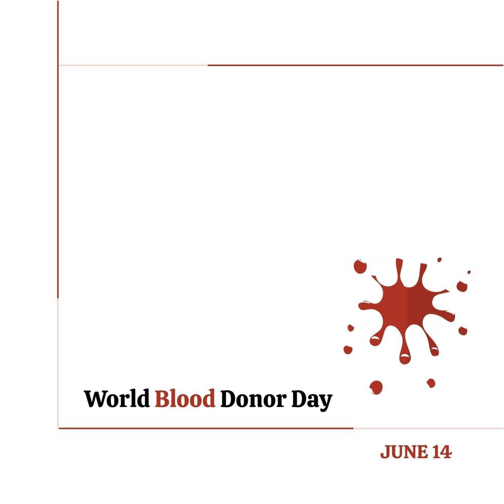 WORLD BLOOD DONOR DAY DESIGN vector