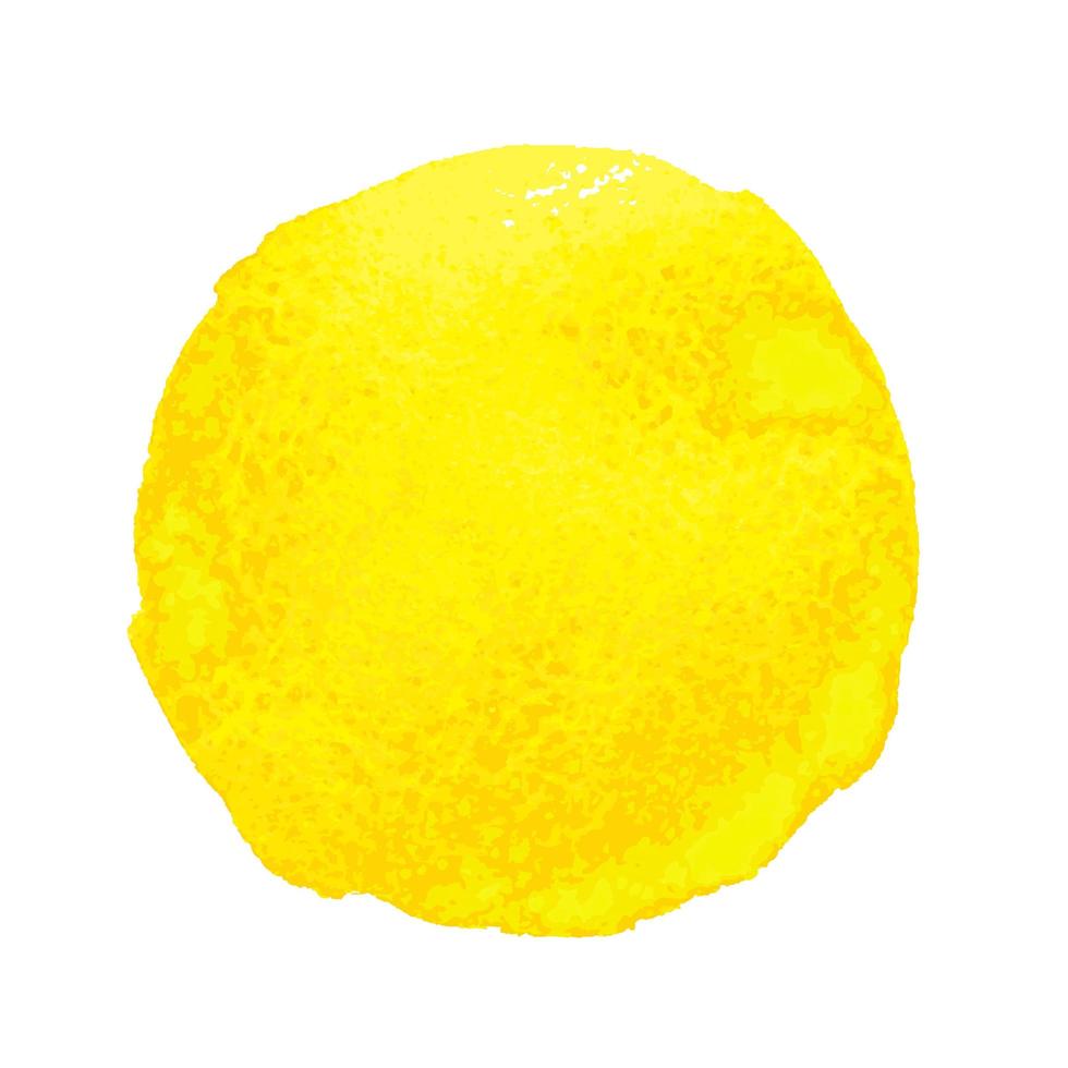 Yellow watercolor stain vector