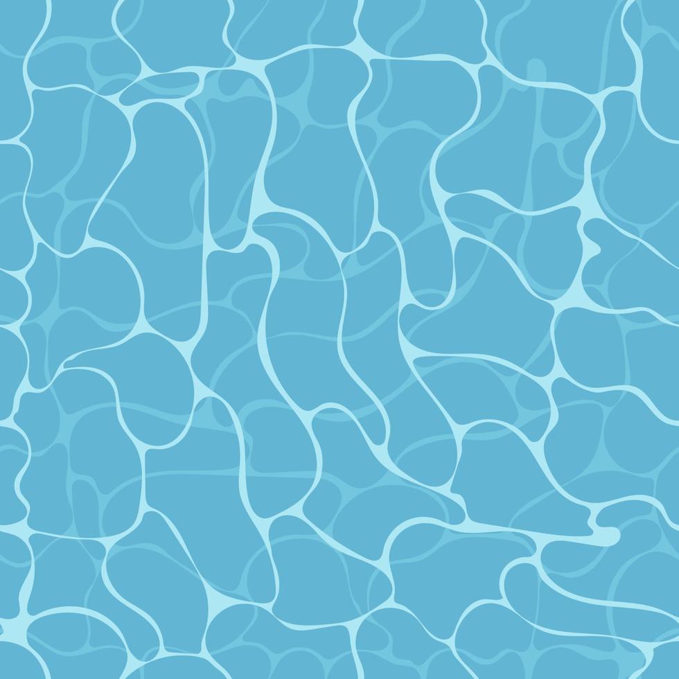 Seamless pattern of water texture. Shiny waves in pool, sea or ocean. Summer concept. vector