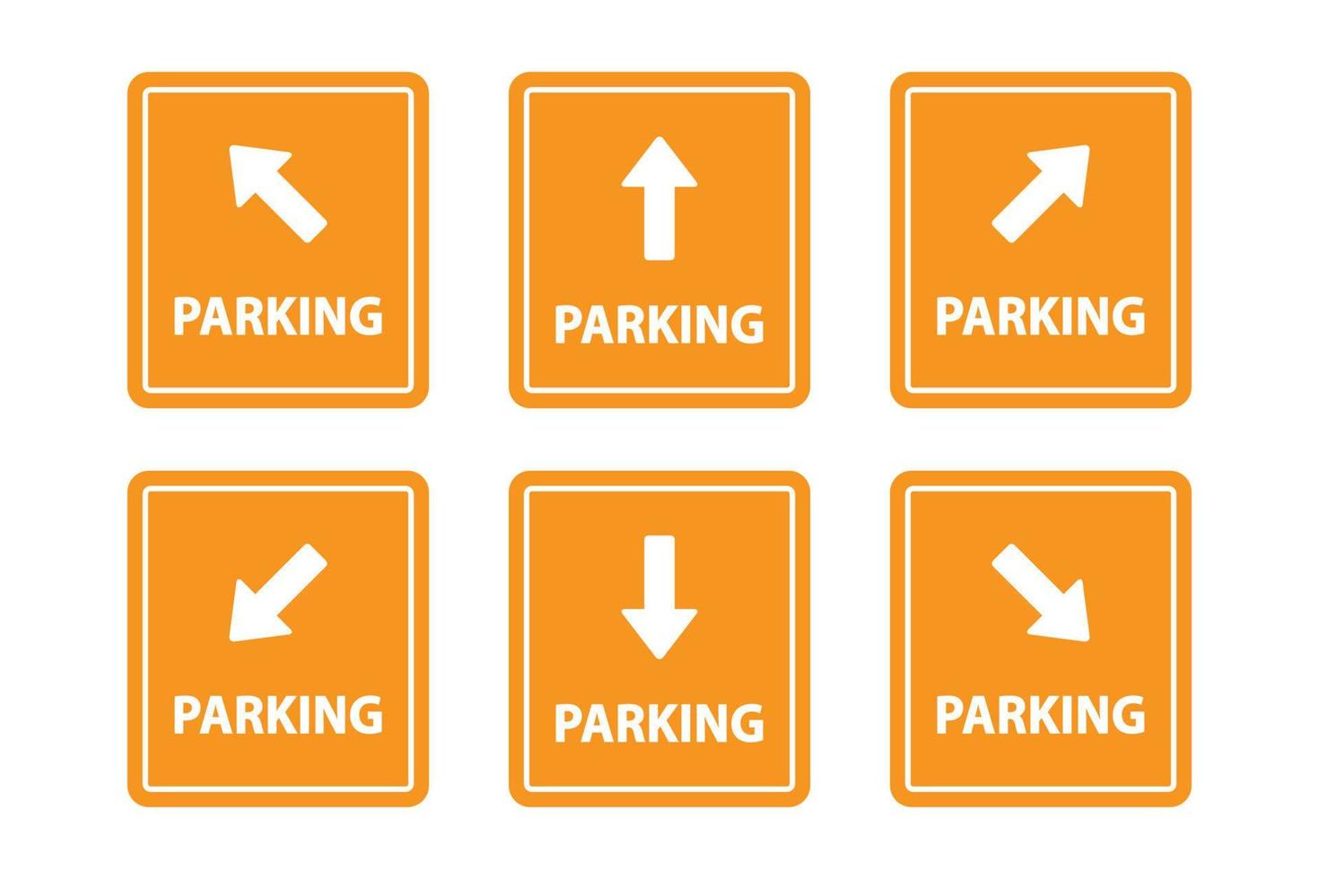 signboard parking arrow, navigation direction board, collection design vector