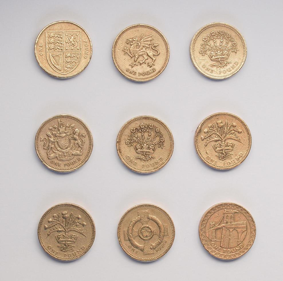 One Pound coins photo
