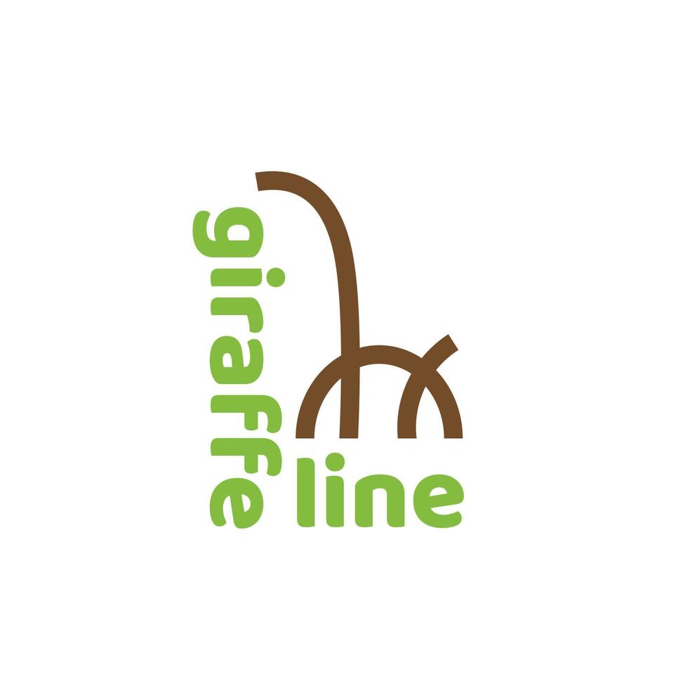 Abstract Giraffe Line Logo Concept Vector Illustration